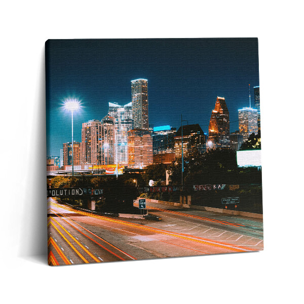 Vászonkép 60x60 Houston városa éjszaka