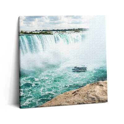 Vászonkép 60x60 Csónak és a Niagara-vízesés