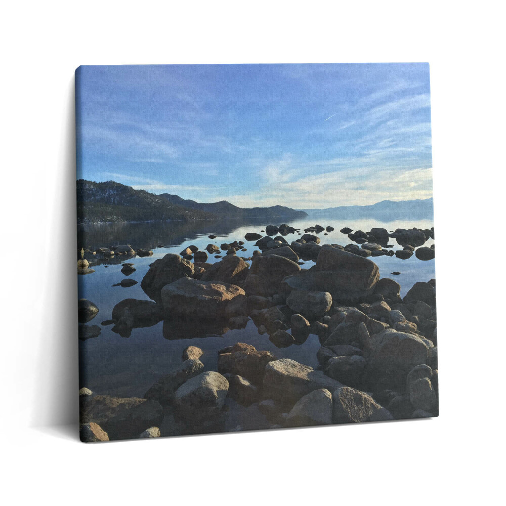 Vászonkép 60x60 Kövek a felhős ég alatt