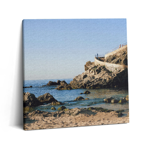 Vászonkép 60x60 Strand a Costa Brava partján