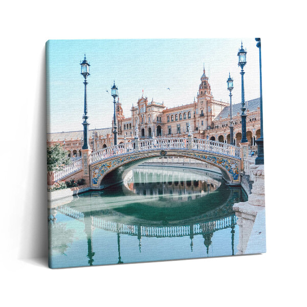 Vászonkép 60x60 Plaza de España Sevillában