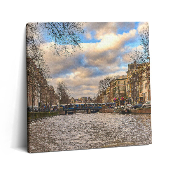 Vászonkép 60x60 Rotterdami csatorna