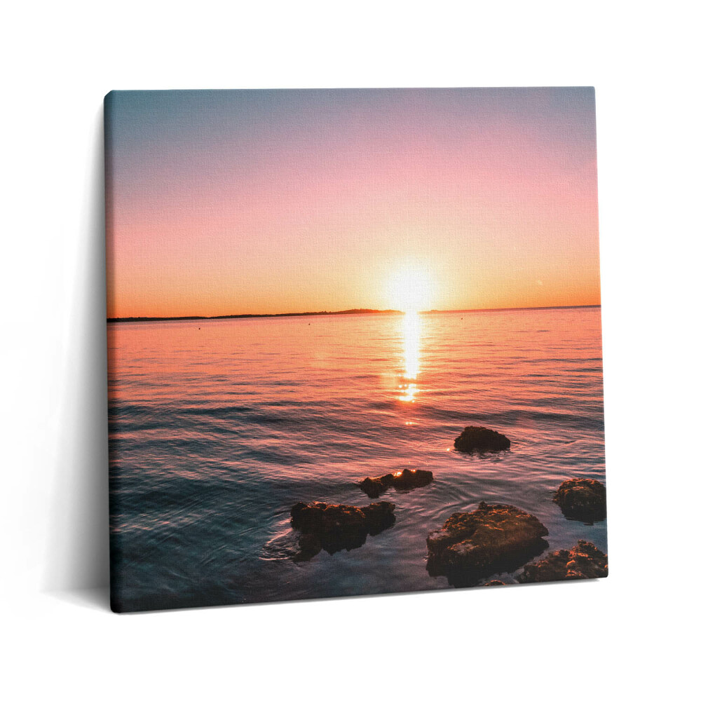 Vászonkép 60x60 Sziklák naplementében