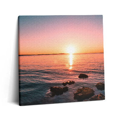 Vászonkép 60x60 Sziklák naplementében