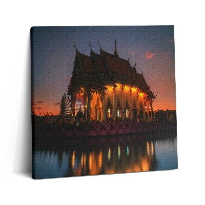 Vászonkép 60x60 Templom Bangkokban