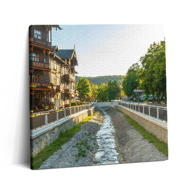 Vászonkép 60x60 Krynica Zdrój Beszkizia városában
