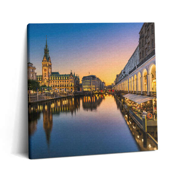 Vászonkép 60x60 Hamburgi városháza Németország