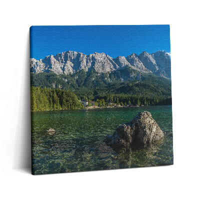 Vászonkép 60x60 Zugspitze csúcs Németországban