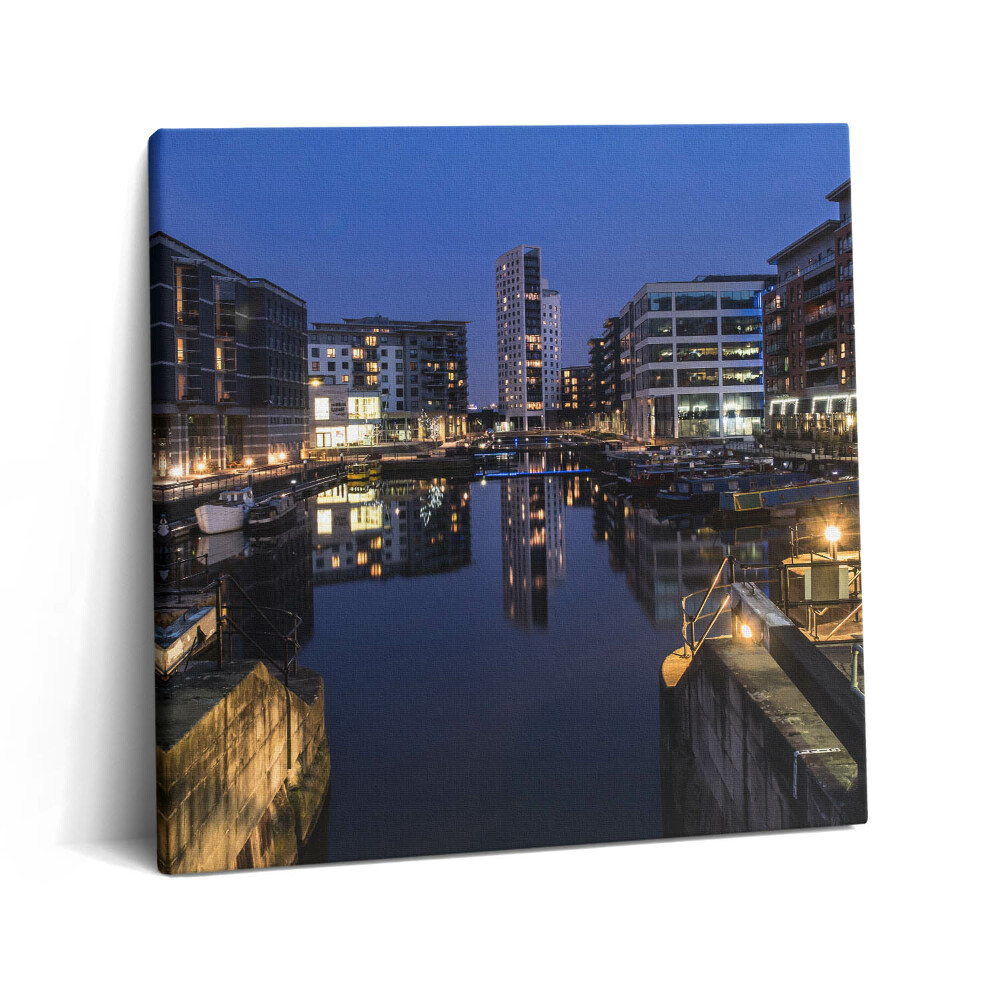 Vászonkép 60x60 Leeds városának éjszakai kivilágítása