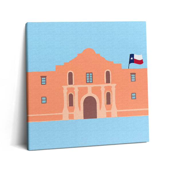Vászonkép 60x60 Az Alamo emlékműve Texasban