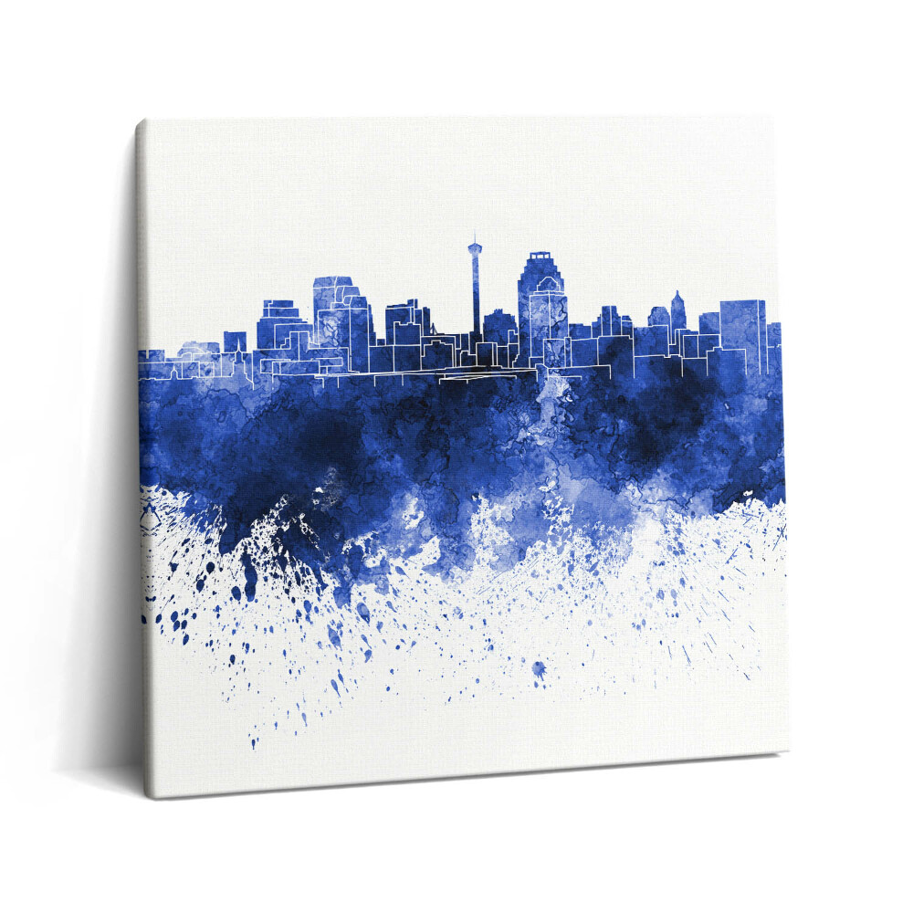 Vászonkép 60x60 San Antonio akvarell panorámája