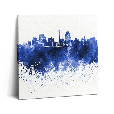 Vászonkép 60x60 San Antonio akvarell panorámája