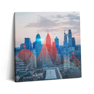 Vászonkép 60x60 Philadelphia felhőkarcolók