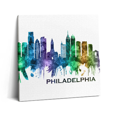 Vászonkép 60x60 Színes illusztráció Philadelphia