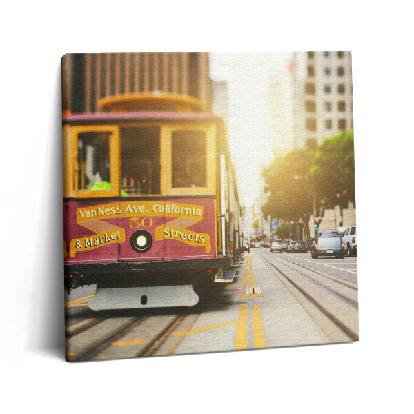 Vászonkép 60x60 San Francisco-i villamos