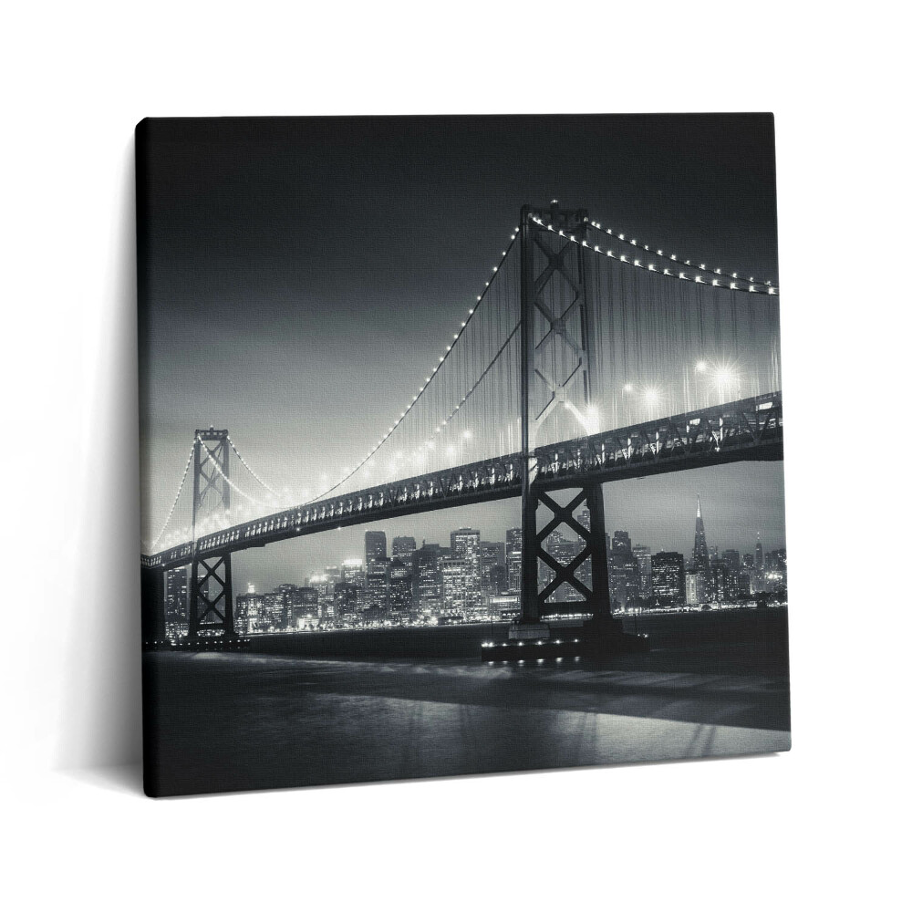Vászonkép 60x60 San Francisco híd éjszaka