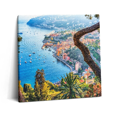 Vászonkép 60x60 Villefranche-sur-Mer falu