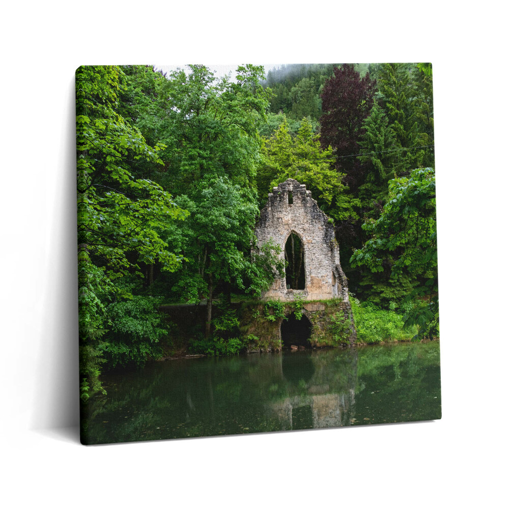 Vászonkép 60x60 Egy régi kápolna romjai Chamonix Franciaországban