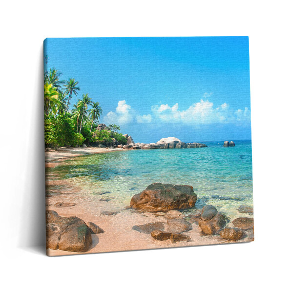 Vászonkép 60x60 Gyönyörű tengerpart Thaiföldön