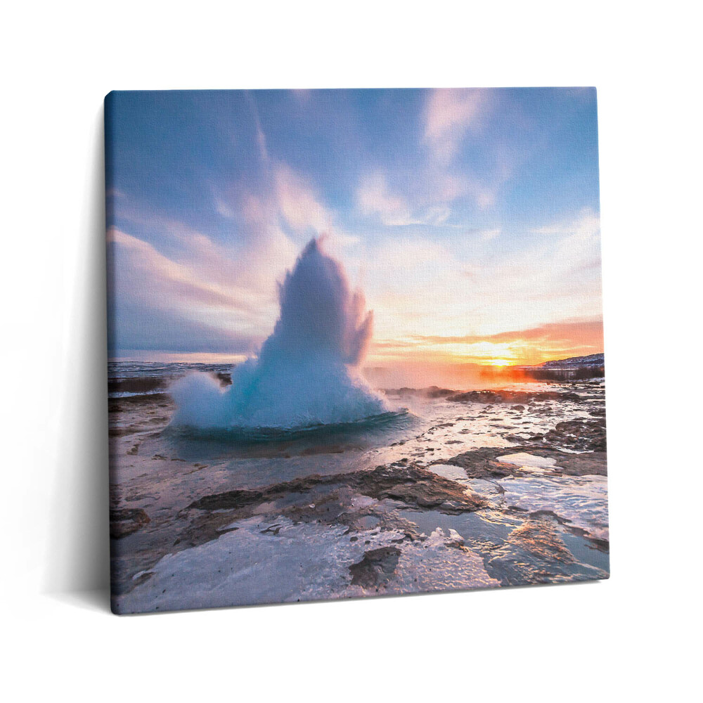 Vászonkép 60x60 Gejzír Izland szigetén