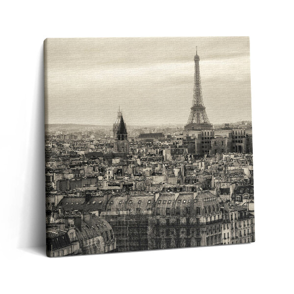 Vászonkép 60x60 Párizsi tájkép és az Eiffel-torony