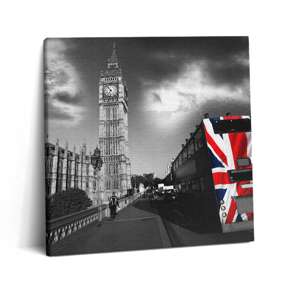 Vászonkép 60x60 Big Ben és a londoni busz