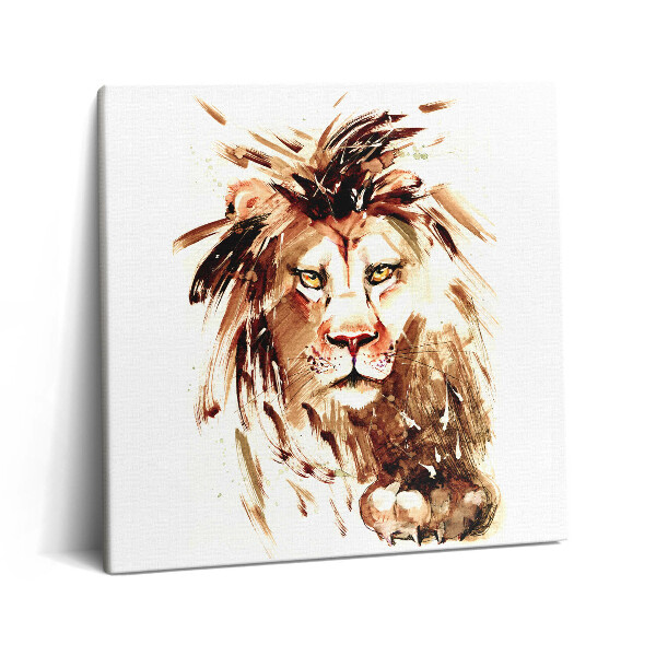 Vászonkép 60x60 Illusztráció egy barna oroszlán