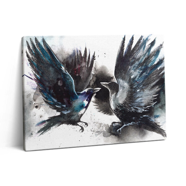 Vászonkép falra 80x60 Festett madarak