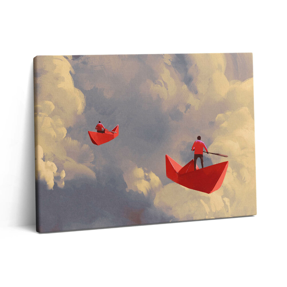 Vászonkép falra 80x60 Utazás papírhajókkal