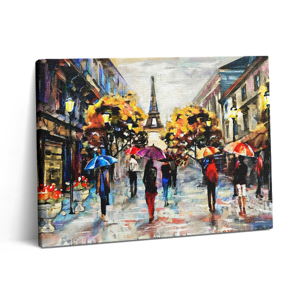 Vászonkép falra 80x60 Utcák Eiffel Nova - festett őszi