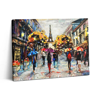 Vászonkép falra 80x60 Utcák Eiffel Nova - festett őszi