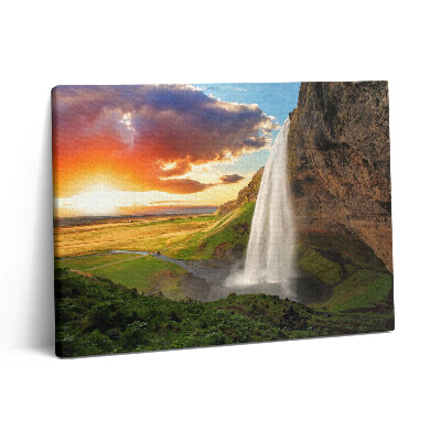 Vászonkép falra 80x60 Vízesés Izlandon