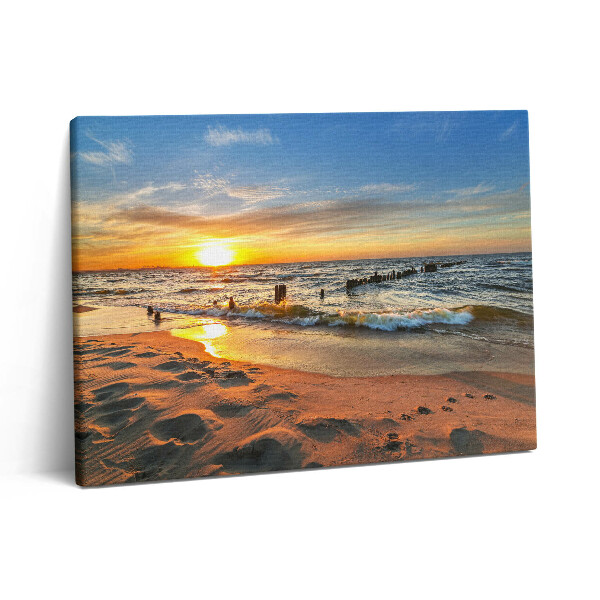 Vászonkép falra 80x60 Napfelkelte a tengerparton