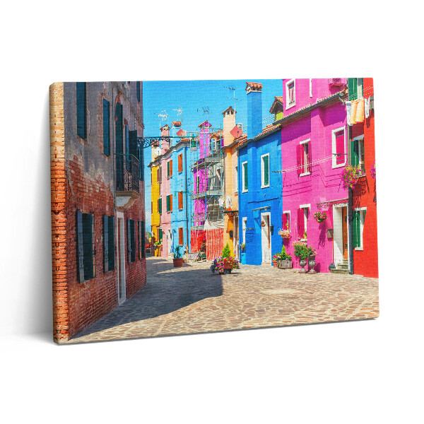 Vászonkép falra 80x60 Burano szigetének színes városrésze