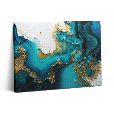 Vászonkép falra 80x60 Türkiz absztrakció