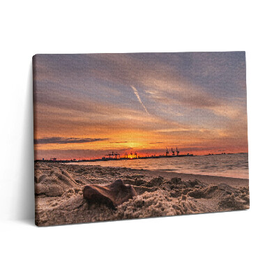 Vászonkép falra 80x60 Naplemente a tengerparton