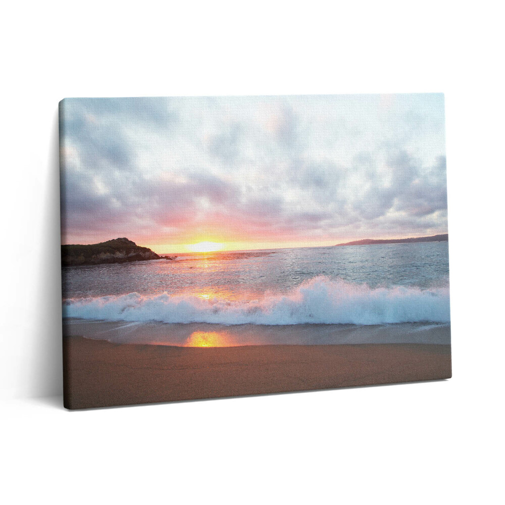 Vászonkép falra 80x60 Tengeri strand és naplemente