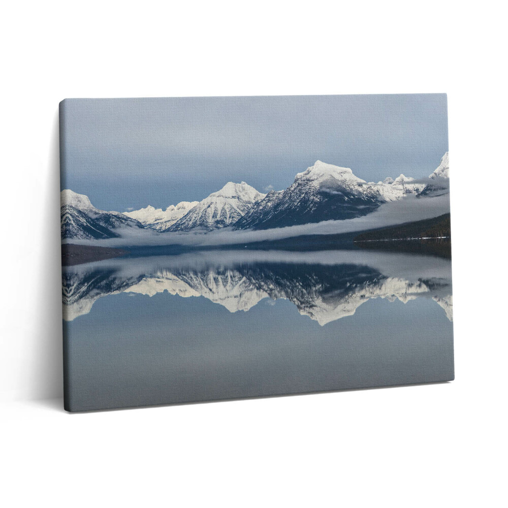 Vászonkép falra 80x60 Hegyek tükröződése a tóban