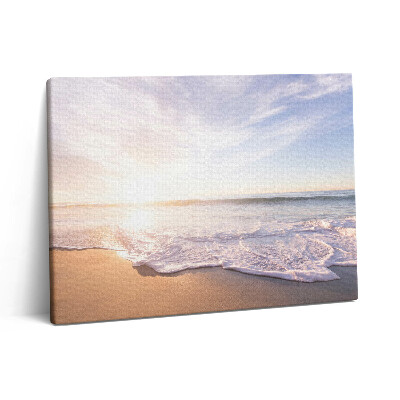 Vászonkép falra 80x60 Napfelkelte a tengerparton és a tengeren