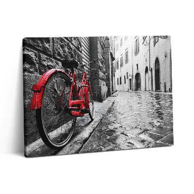 Vászonkép falra 80x60 Vintage kerékpár és retro városi utca