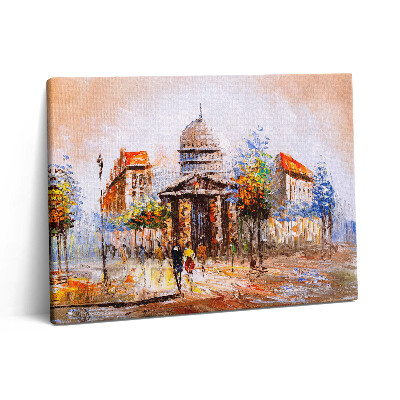 Vászonkép falra 80x60 Festmény - színes városi művészeti rendetlenség