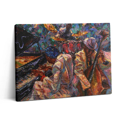 Vászonkép falra 80x60 Művészet - hangszeren játszó figurák