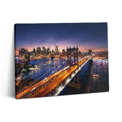 Vászonkép falra 80x60 New York - naplemente Manhattan felett