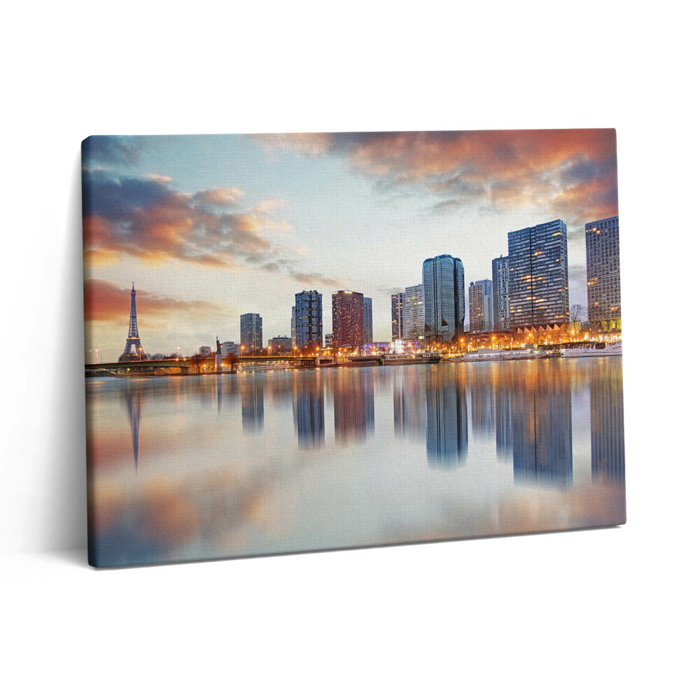 Vászonkép falra 80x60 Párizsi panoráma az Eiffel-toronnyal