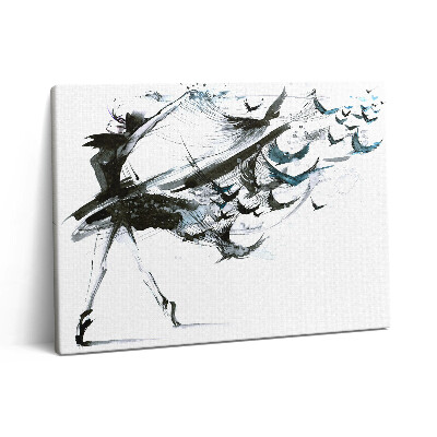 Vászonkép falra 80x60 Illusztráció egy balett-táncosnőről