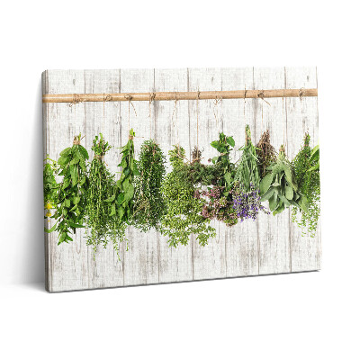 Vászonkép falra 80x60 Szárított gyógynövények és növények