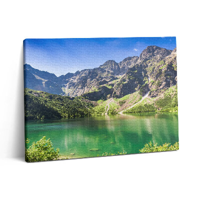 Vászonkép falra 80x60 Erdő és természet a tó hegyeiben