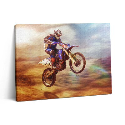 Vászonkép falra 80x60 Kerékpáros a sivatagban