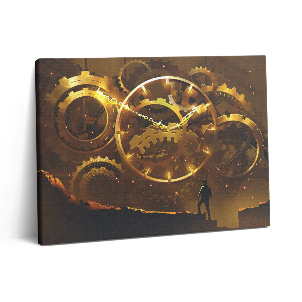 Vászonkép falra 80x60 Egy arany óraszerkezet illusztrációja