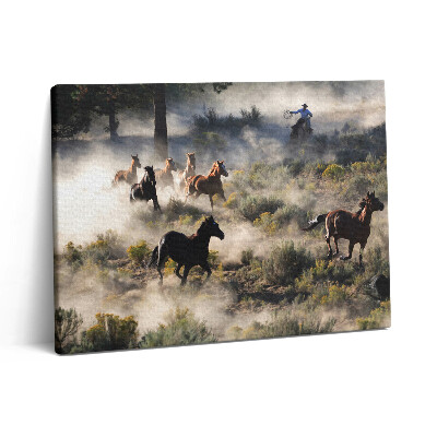 Vászonkép falra 80x60 Galoppozó lócsorda